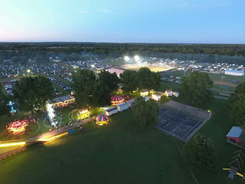 Pioneer City Rodeo At Night