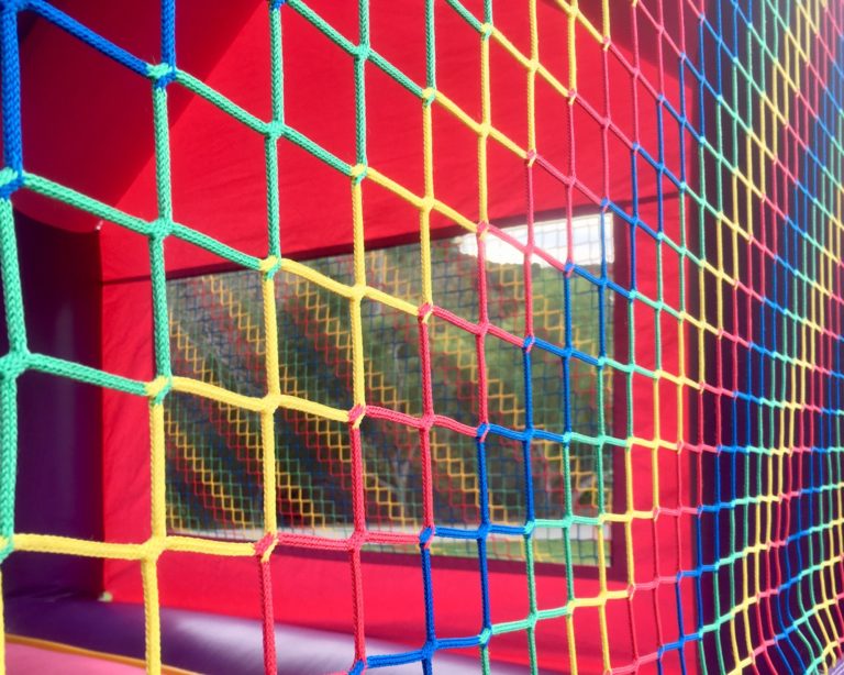 Bright and colorful bouncy house